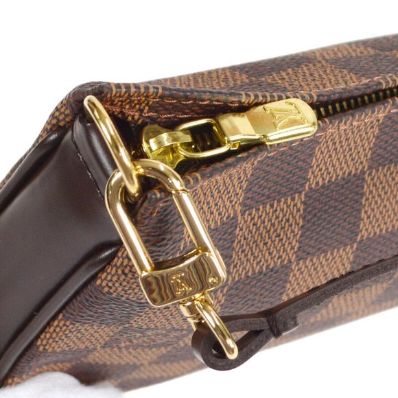 Authenticity Guarantee LOUIS VUITTON NAVONA HAND BAG POUCH PURSE DAMIER EBENE N5 - Picture 4 of 8